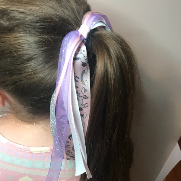 Ponytail Holder with Ribbons in 6 Easy Steps