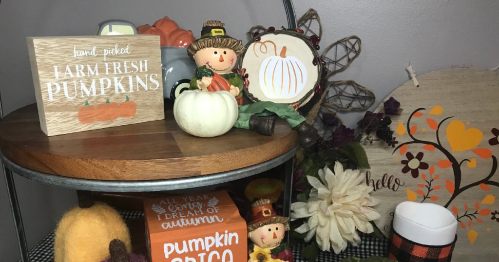 easy pumpkin wood slice decor