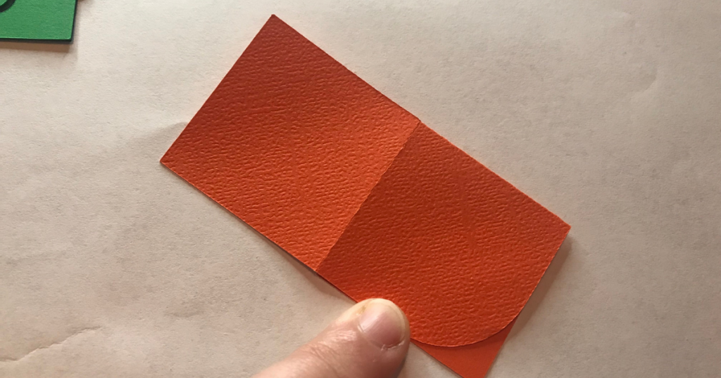 Fold down the right side of the bookmark 