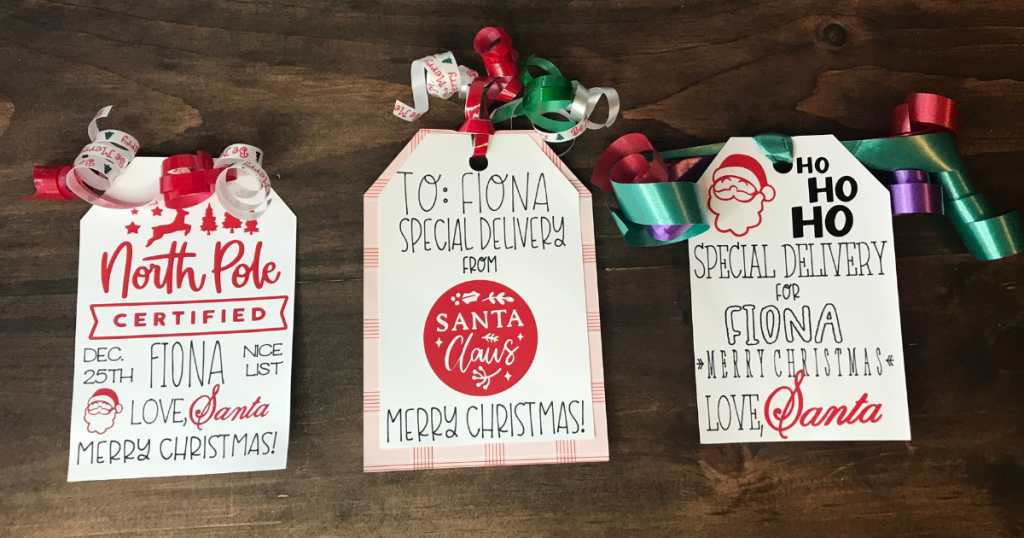 How to make personalized Santa gift tags with Cricut