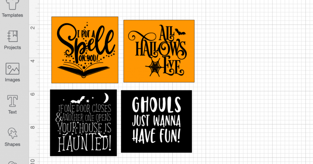 Cricut Halloween image for the block house decorations