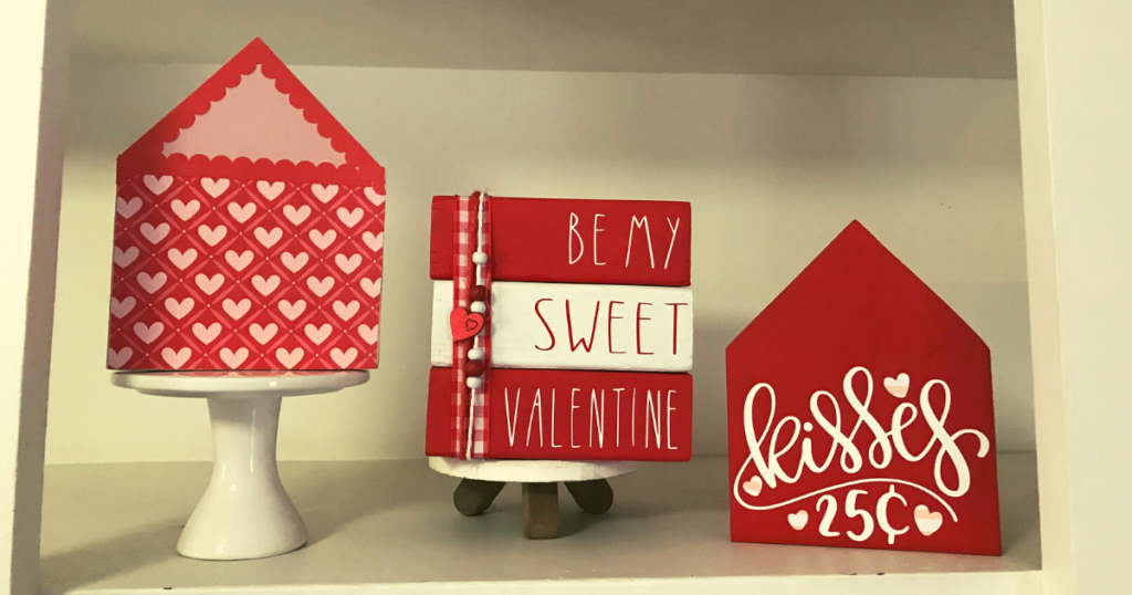 DIY wood valentine houses