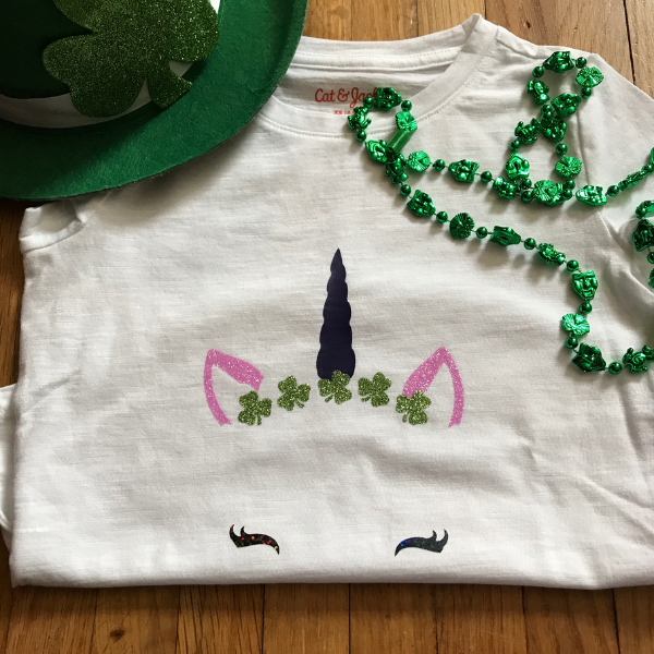 unicorn St. Patrick's Day shirt with Cricut