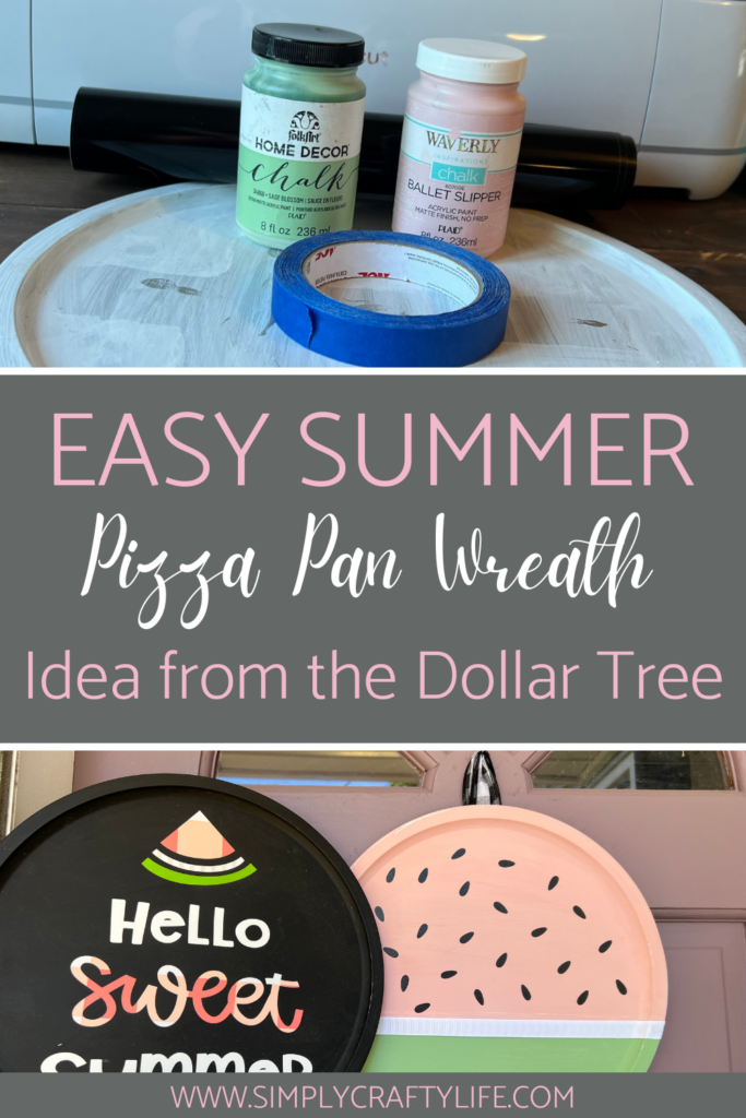 Easy Summer Pizza Pan Wreath Idea from the Dollar Tree