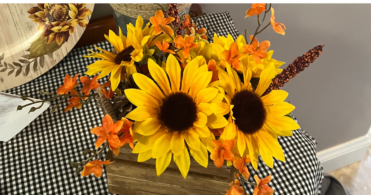 Dollar Tree Sunflower Centerpiece DIY