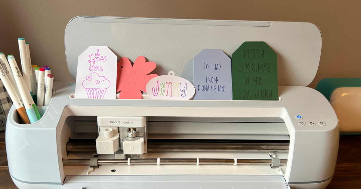 how to make gift tags with writing on Cricut