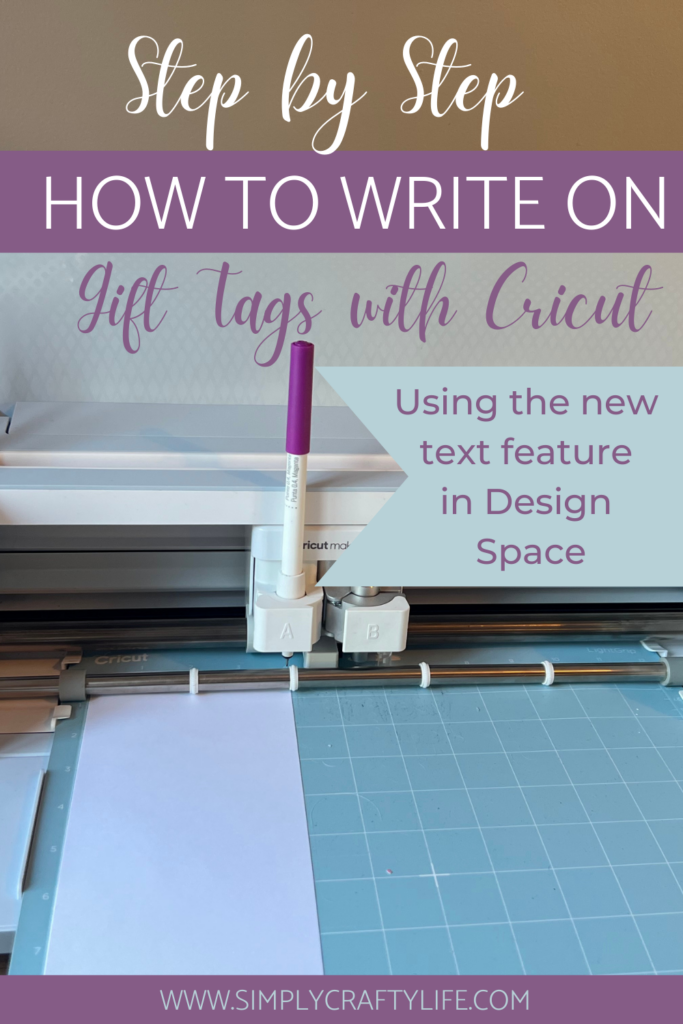 Step by Step how to write on gift tags with Cricut