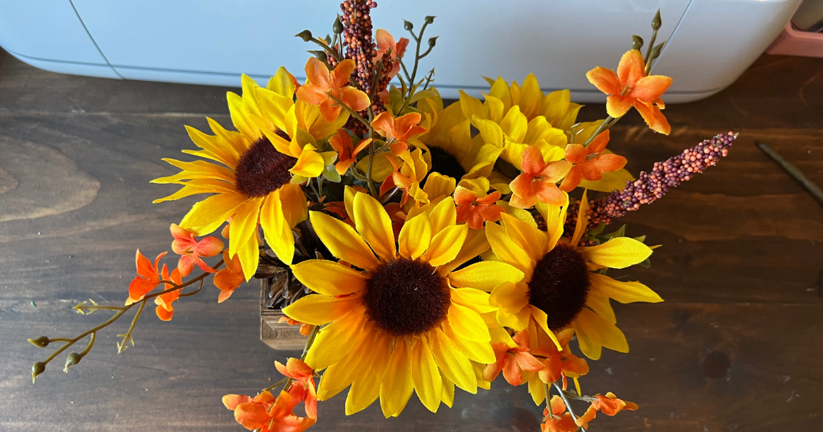 DIY Dollar Tree Sunflower Centerpiece 