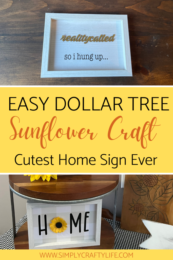 Cutest Dollar Tree Sunflower Craft Home Sign