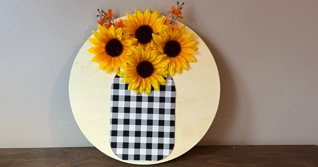 Easy dollar tree sunflower craft to make a high end looking sunflower decoration